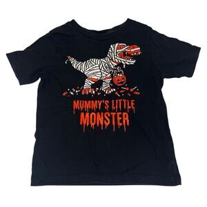 Children’s Place Graphic Tee Toddler 3T Black Dinosaur Print Y2K Streetwear